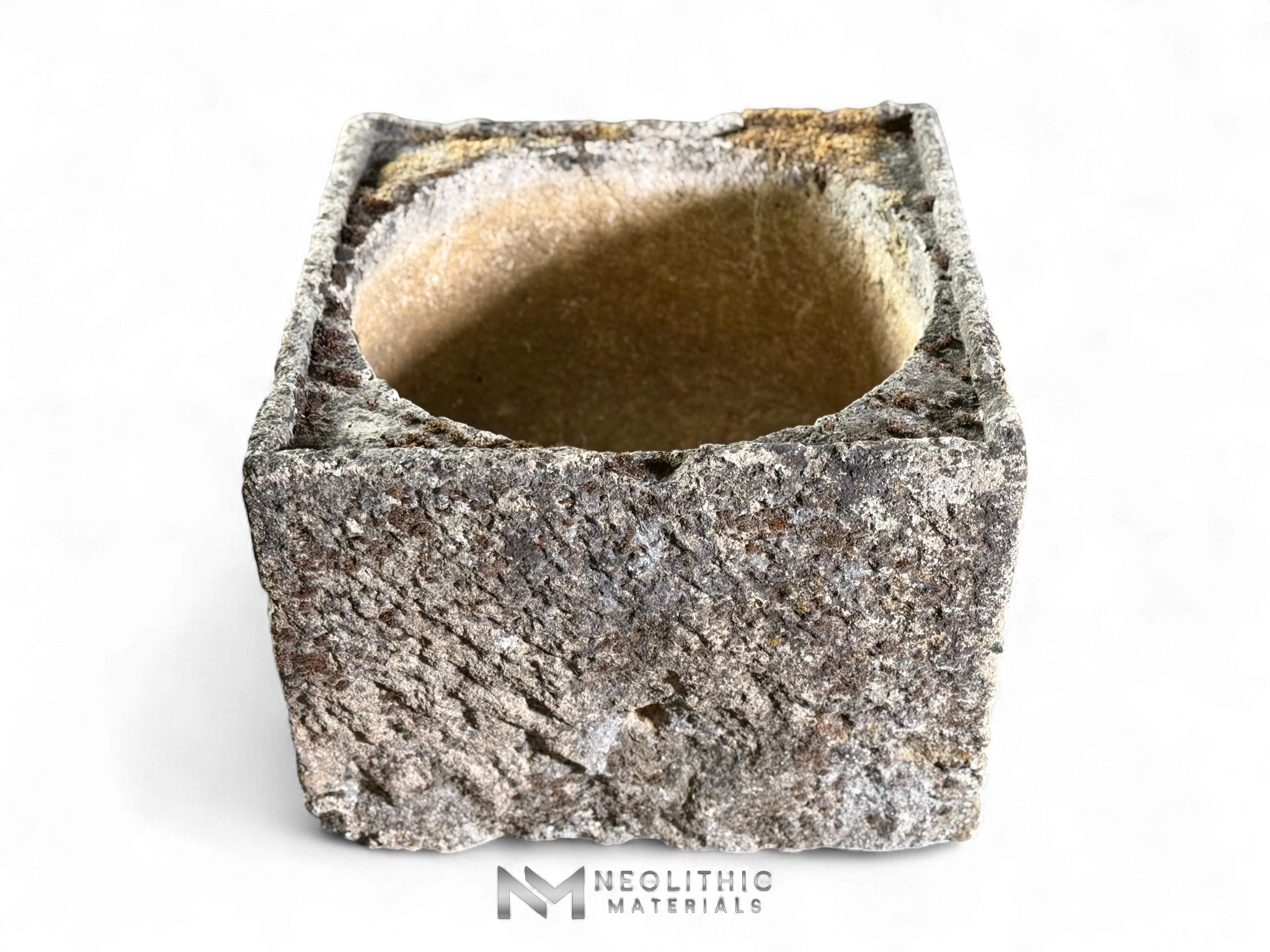 French Antique 19th Century Square Limestone Trough - Image 2